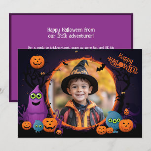 Saludos de Halloween con tarjeta de foto personali