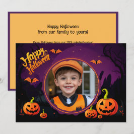 Saludos de Halloween con tarjeta de foto personali