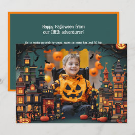 Saludos de Halloween con tarjeta de foto personali