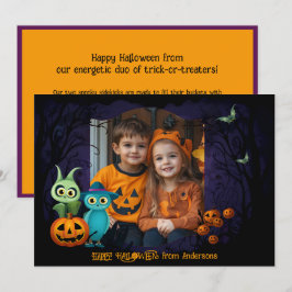 Saludos de Halloween con tarjeta de foto personali