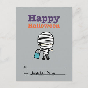 Saludos de Halloween para los niños postales
