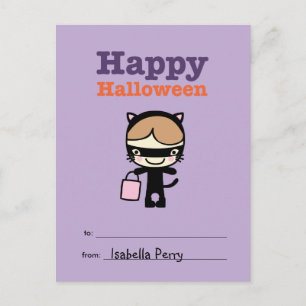 Saludos de Halloween para los niños postales