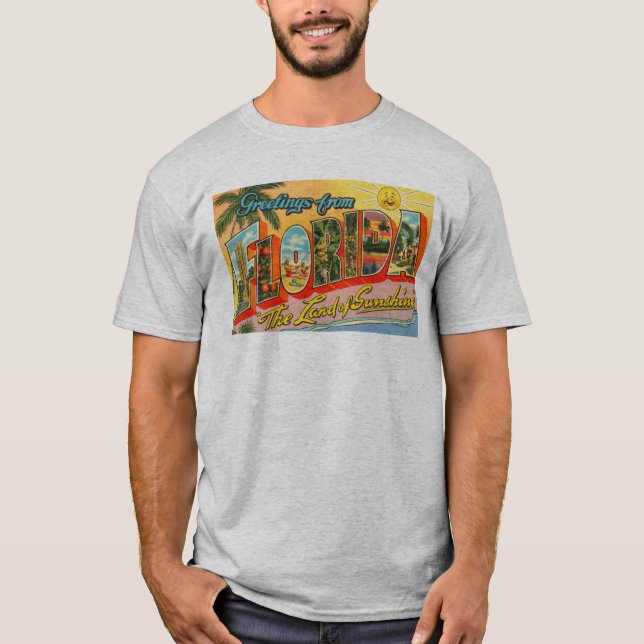 Saludos de la camiseta de los hombres de la postal (Anverso)