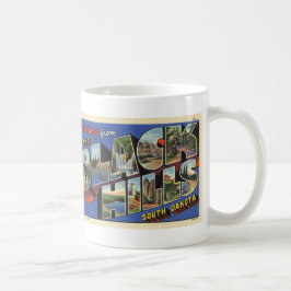 Saludos de la taza de café de la postal de Black