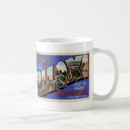 Saludos de la taza de la postal del café del ms de