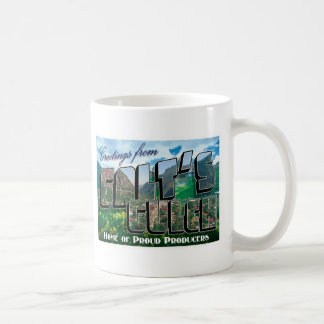 Saludos de la taza de la quebrada de Galt