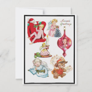 Saludos de la temporada de Navidad Vintage Retro