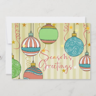 ¡Saludos de la temporada de navidades! Tarjeta