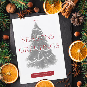 Saludos de las estaciones del Árbol de Navidad Cor