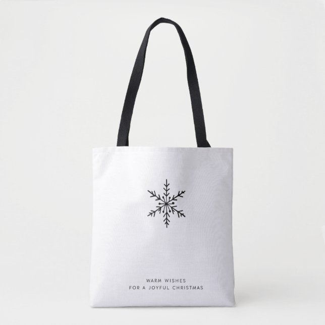 Saludos de Navidad | Bolsa de té con copo de nieve (Anverso)