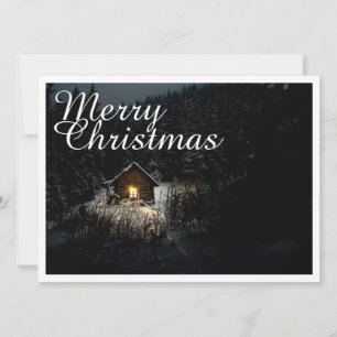 Saludos de Navidad con casa de brujas