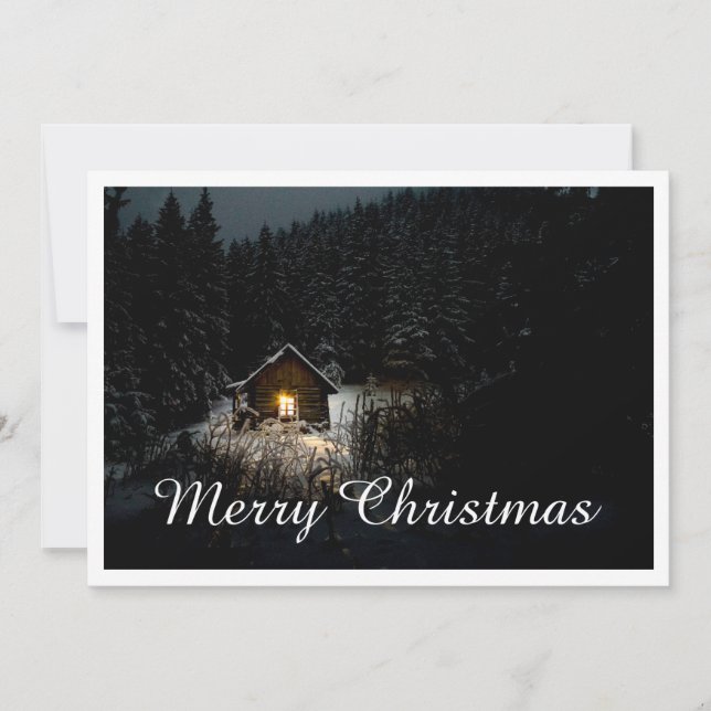 Saludos de Navidad con casa de brujas (Anverso)