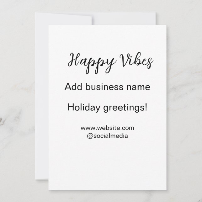 Saludos de Navidad con vibraciones felices para ne (Anverso)