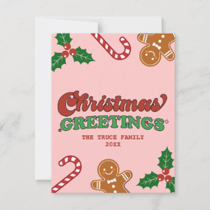 Saludos de Navidad Cute Retro