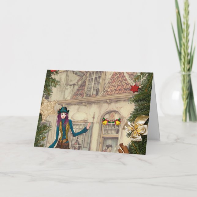 Saludos de Navidad de Anton Pieck (Anverso)