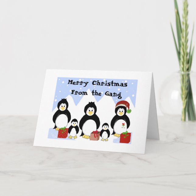Saludos de Navidad de la Banda de Pingüinos (Anverso)