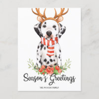 Saludos de Navidad de perro dálmata