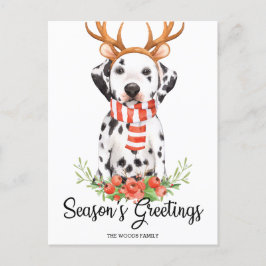 Saludos de Navidad de perro dálmata