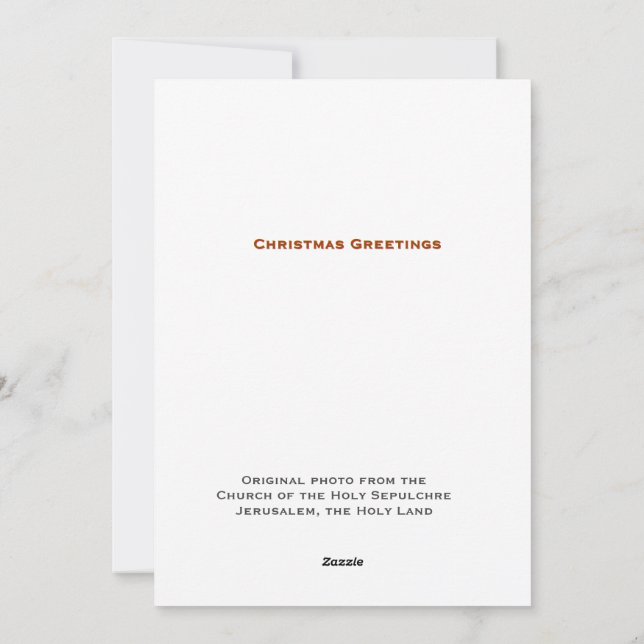 Saludos de Navidad desde Jerusalén (Reverso)