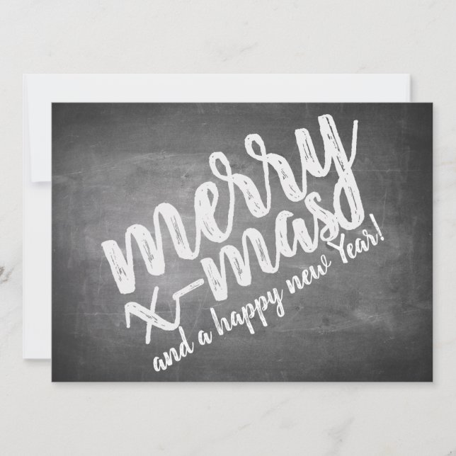 Saludos de Navidad en la pizarra de Chalk (Anverso)