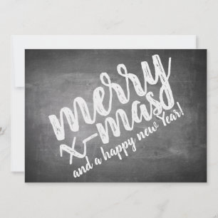 Saludos de Navidad en la pizarra de Chalk