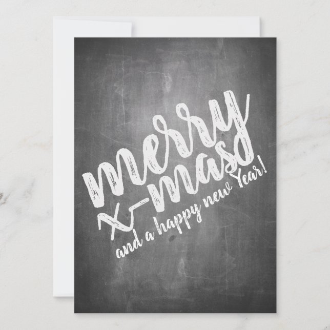Saludos de Navidad en la pizarra de Chalk (Anverso)