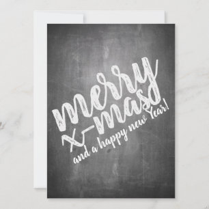 Saludos de Navidad en la pizarra de Chalk