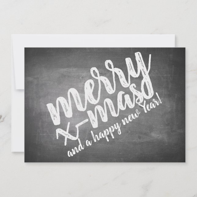 Saludos de Navidad en la pizarra de Chalk (Anverso)