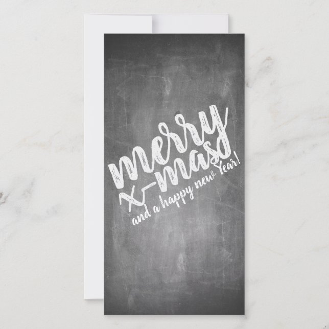 Saludos de Navidad en la pizarra de Chalk (Anverso)