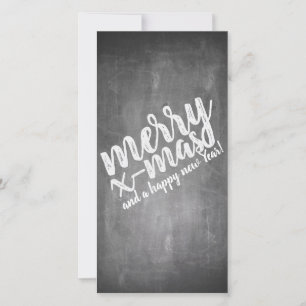 Saludos de Navidad en la pizarra de Chalk