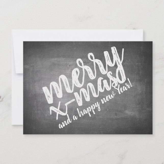 Saludos de Navidad en la pizarra de Chalk (Anverso)