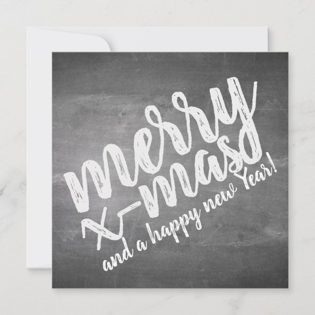 Saludos de Navidad en la pizarra de Chalk (Anverso)