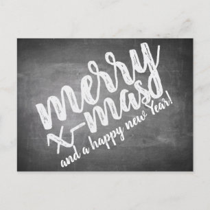 Saludos de Navidad en la pizarra de Chalk