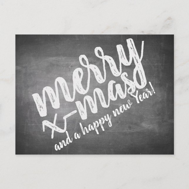 Saludos de Navidad en la pizarra de Chalk (Anverso)