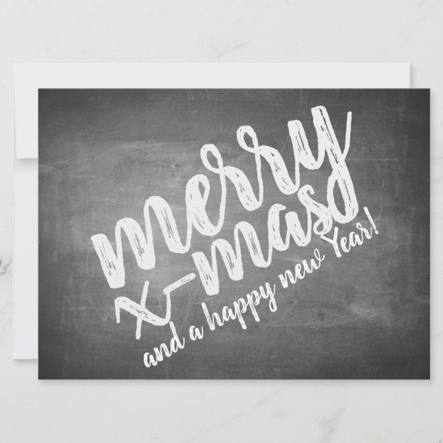 Saludos de Navidad en la pizarra de Chalk (Anverso)