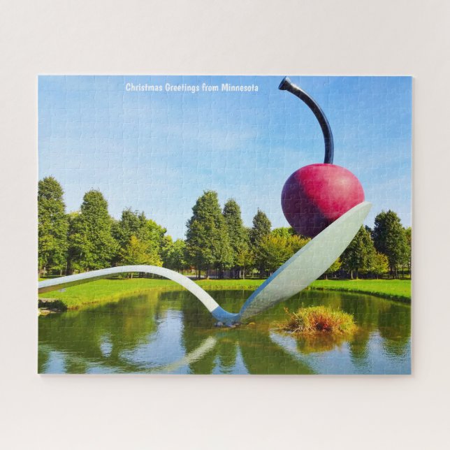 Saludos de Navidad Minnesota. Rompecabezas (Horizontal)