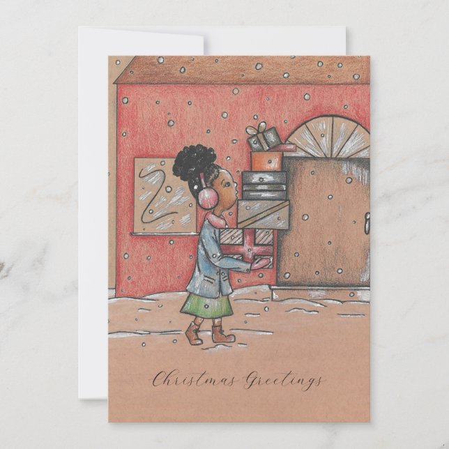 Saludos de Navidad Nostalgic Tarjeta de Navidad Pl (Anverso)