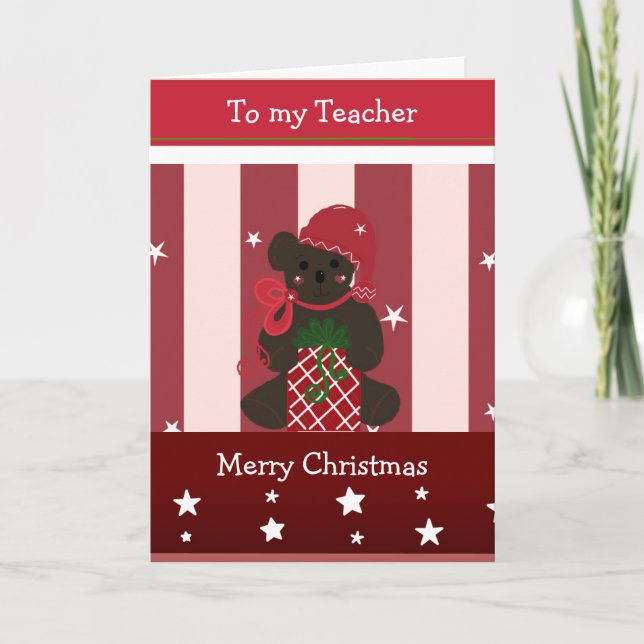 Saludos de Navidad para mi profesor (Anverso)