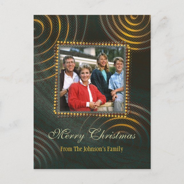 Saludos de Navidad | plantilla con foto (Anverso)