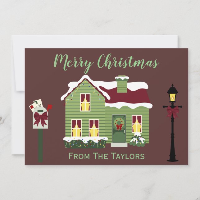 Saludos de Navidad Púrpura de bonito (Anverso)