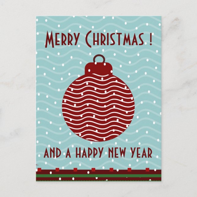 saludos de navidad verde de árbol (Anverso)