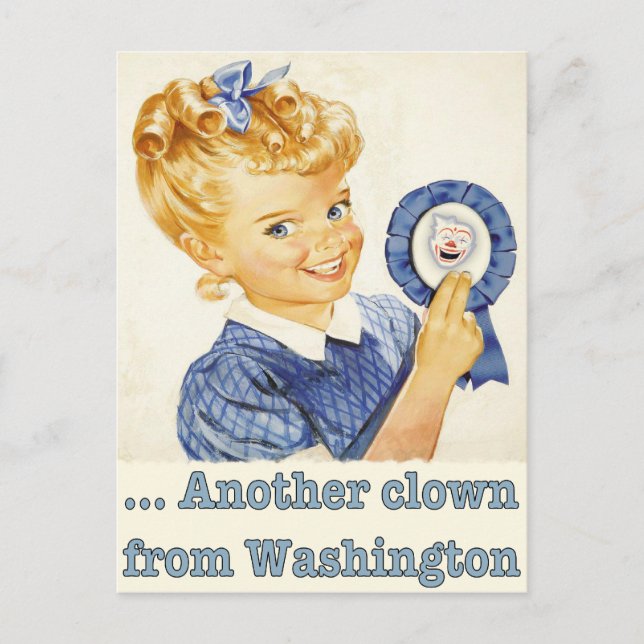 Saludos de postal de un payaso político (Anverso)