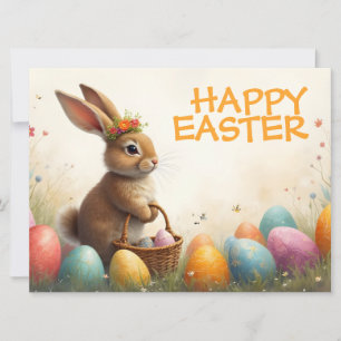 Saludos de primavera del conejo de Pascua