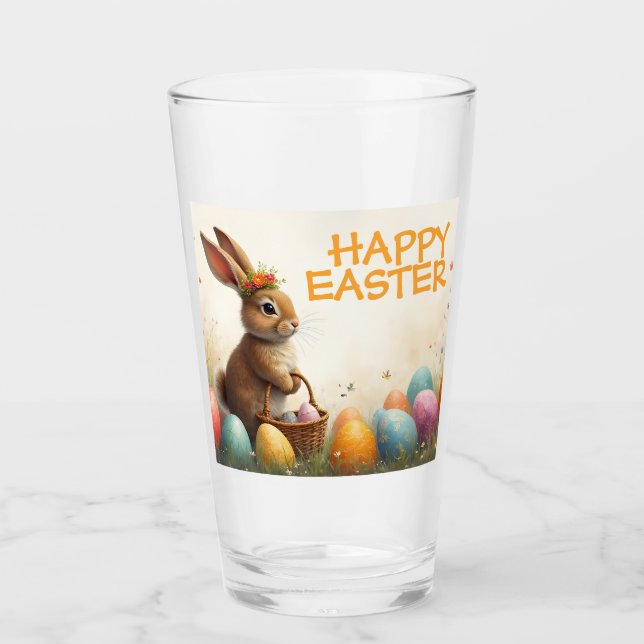 Saludos de primavera del conejo de Pascua (Anverso)
