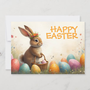 Saludos de primavera del conejo de Pascua
