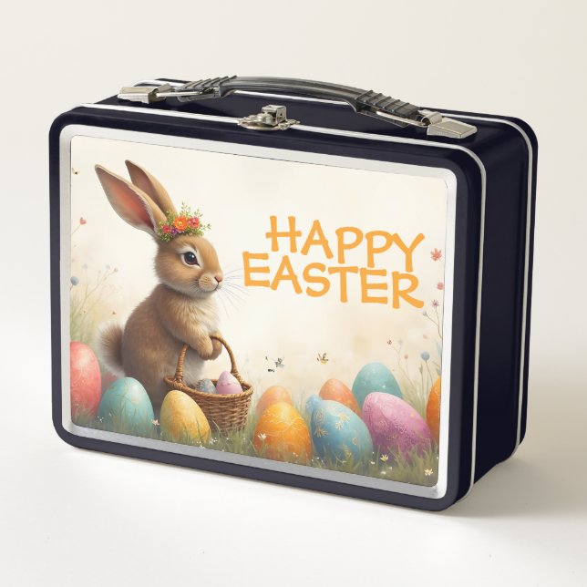 Saludos de primavera del conejo de Pascua (Anverso)