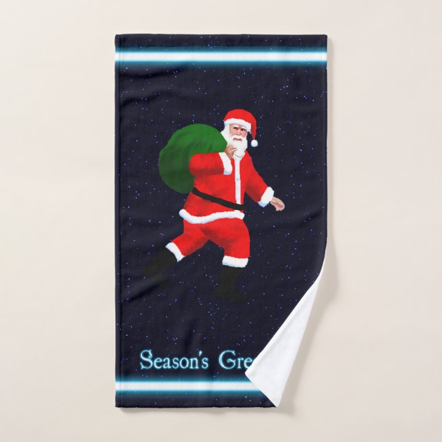 Saludos de temporada - Santa Claus (Toalla de mano)