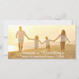 Saludos de temporada simple - Tarjeta de fotos