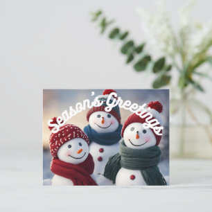 Saludos de temporada sonriendo postales de hombres