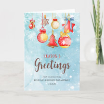 Saludos de temporada tarjeta de Navidad corporativ